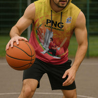 Custom Cricket PNG East Asia-Pacific Sleeveless Hoodie Papua New Guinea Rise to Power - Polynesian Pride