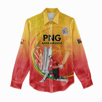 Custom Cricket PNG East Asia-Pacific Women Casual Shirt Papua New Guinea Rise to Power - Polynesian Pride