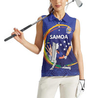 Custom Cricket Samoa East Asia-Pacific Women Sleeveless Polo Shirt Samoa Storming the Limits - Polynesian Pride