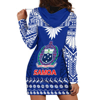 Toa Samoa Christmas Hoodie Dress Samoa Siva Tau Manuia Le Kerisimasi Blue Vibe LT9 - Polynesian Pride