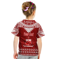 Personalised Toa Samoa Christmas Kid T Shirt Samoa Siva Tau Manuia Le Kerisimasi Red Vibe LT9 - Polynesian Pride