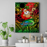 Personalised Vanuatu Joyeux Noel Canvas Wall Art Christmas Santas God Yumi LT9 Reggae - Polynesian Pride