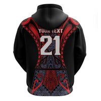 Custom New Zealand Hoodie Maori Kiwiana Pattern Tukutuku Motif