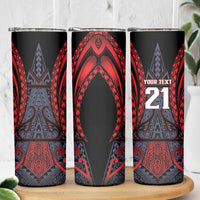 Custom New Zealand Skinny Tumbler Maori Kiwiana Pattern Tukutuku Motif LT9 - Polynesian Pride