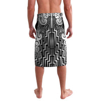 Custom New Zealand Taiaha Maori Lavalava Kiwikiwi Minimalist Silver Fern Tukutuku Motif LT9 - Polynesian Pride