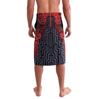 Custom New Zealand Taiaha Maori Lavalava Whero Minimalist Silver Fern Tukutuku Motif LT9 - Polynesian Pride