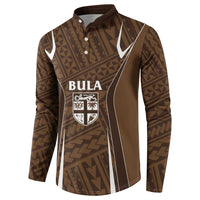 Custom Oceania Football Bula Fiji Button Sweatshirt Polynesian Tribal Pattern