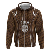 Custom Oceania Football Bula Fiji Hoodie Polynesian Tribal Pattern