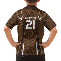 Custom Oceania Football Bula Fiji Kid Hawaiian Shirt Polynesian Tribal Pattern
