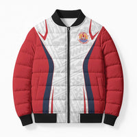 Custom Oceania Football Tahiti Bomber Puffer Jacket Polynesian Tribal Pattern