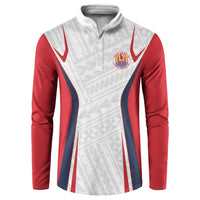 Custom Oceania Football Tahiti Button Sweatshirt Polynesian Tribal Pattern