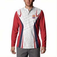 Custom Oceania Football Tahiti Button Sweatshirt Polynesian Tribal Pattern