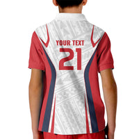 Custom Oceania Football Tahiti Kid Polo Shirt Polynesian Tribal Pattern