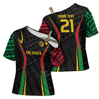 Custom Oceania Football Vanuatu Cross Shoulder Shirt Polynesian Tribal Pattern