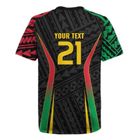 Custom Oceania Football Vanuatu Rugby Jersey Polynesian Tribal Pattern