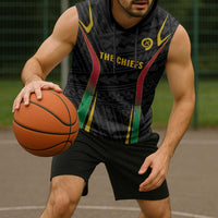 Custom Oceania Football Vanuatu Sleeveless Hoodie Polynesian Tribal Pattern