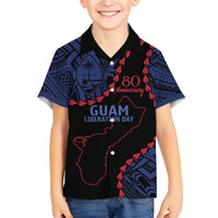 Personalized Guam 80th Anniversary Liberation Day Family Matching Long Sleeve Bodycon Dress and Hawaiian Shirt Guahan Basic Seal
