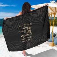 Personalized Haiti First Black Republic Sarong Negre Marron With Map And Flag