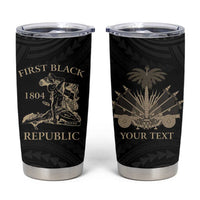 Personalized Haiti First Black Republic Tumbler Cup Negre Marron With Map And Flag