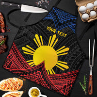 Personalized Philippines Apron Polynesian Tribal Tattoo with Filipino Flag Motif - Polynesian Pride