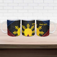 Personalized Philippines Ceramic Mug Polynesian Tribal Tattoo with Filipino Flag Motif - Polynesian Pride