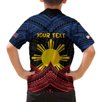 Personalized Philippines Family Matching Puletasi and Hawaiian Shirt Polynesian Tribal Tattoo with Filipino Flag Motif LT9 - Polynesian Pride
