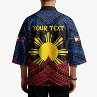 Personalized Philippines Kimono Polynesian Tribal Tattoo with Filipino Flag Motif - Polynesian Pride