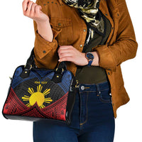 Personalized Philippines Shoulder Handbag Polynesian Tribal Tattoo with Filipino Flag Motif