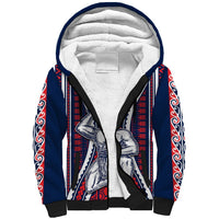 Personalised Aotearoa Father's Day Gift For Dad Sherpa Hoodie Aroha Ahau Ki A Koe Papa - Maori Style Pattern LT9 Unisex Red - Polynesian Pride