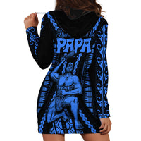 Aotearoa Father's Day Gift For Dad Hoodie Dress Aroha Ahau Ki A Koe Papa - Blue Maori Style Pattern LT9 - Polynesian Pride