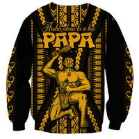 Aotearoa Father's Day Gift For Dad Sweatshirt Aroha Ahau Ki A Koe Papa - Gold Maori Style Pattern LT9 - Polynesian Pride