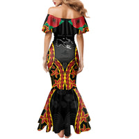 Personalised Papua New Guinea Remembrance Day Family Matching Mermaid Dress and Hawaiian Shirt