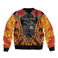Personalised Papua New Guinea Remembrance Day Sleeve Zip Bomber Jacket