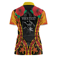 Personalised Papua New Guinea Remembrance Day Women Polo Shirt