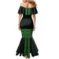 New Zealand Maori Kowhaiwhai Family Matching Mermaid Dress and Hawaiian Shirt Kakariki Maui and Mangopare LT9 - Polynesian Pride