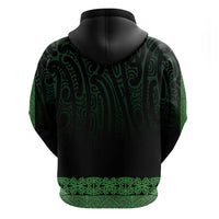 New Zealand Maori Kowhaiwhai Hoodie Kakariki Maui and Mangopare