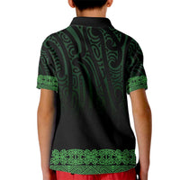 New Zealand Maori Kowhaiwhai Kid Polo Shirt Kakariki Maui and Mangopare LT9 - Polynesian Pride