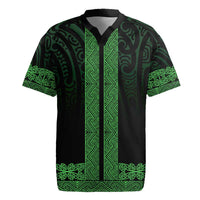 New Zealand Maori Kowhaiwhai Rugby Jersey Kakariki Maui and Mangopare LT9 Green - Polynesian Pride