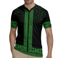 New Zealand Maori Kowhaiwhai Rugby Jersey Kakariki Maui and Mangopare LT9 - Polynesian Pride