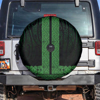New Zealand Maori Kowhaiwhai Spare Tire Cover Kakariki Maui and Mangopare LT9 Green - Polynesian Pride