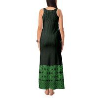 New Zealand Maori Kowhaiwhai Tank Maxi Dress Kakariki Maui and Mangopare