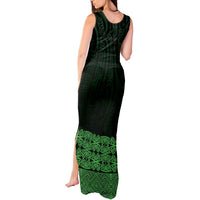 New Zealand Maori Kowhaiwhai Tank Maxi Dress Kakariki Maui and Mangopare