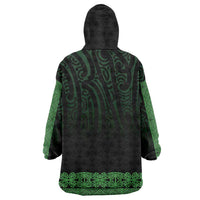 New Zealand Maori Kowhaiwhai Wearable Blanket Hoodie Kakariki Maui and Mangopare LT9 - Polynesian Pride