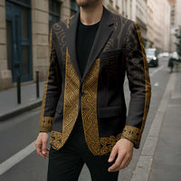 New Zealand Maori Kowhaiwhai Blazer Karaka Maui and Mangopare - Polynesian Pride