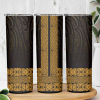 New Zealand Maori Kowhaiwhai Skinny Tumbler Karaka Maui and Mangopare LT9 - Polynesian Pride