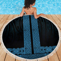 New Zealand Maori Kowhaiwhai Beach Blanket Kikorangi Maui and Mangopare