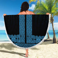 New Zealand Maori Kowhaiwhai Beach Blanket Kikorangi Maui and Mangopare