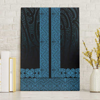 New Zealand Maori Kowhaiwhai Canvas Wall Art Kikorangi Maui and Mangopare LT9 Without Frame Blue - Polynesian Pride