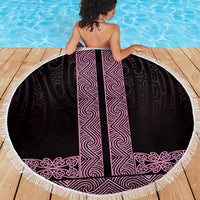 New Zealand Maori Kowhaiwhai Beach Blanket Mawhero Maui and Mangopare