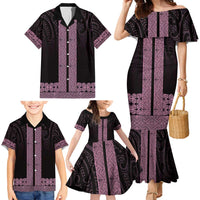 New Zealand Maori Kowhaiwhai Family Matching Mermaid Dress and Hawaiian Shirt Mawhero Maui and Mangopare LT9 - Polynesian Pride